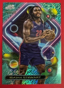 2023-24 Topps Cosmic Chrom Isaiah Stewart Aqua Refractor /149 Card Pistons - Picture 1 of 2