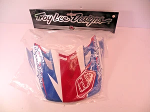 Troy Lee Designs TLD SE3 Helmet Replacement Visor Peak Cyclops Blue/Red White - Picture 1 of 5