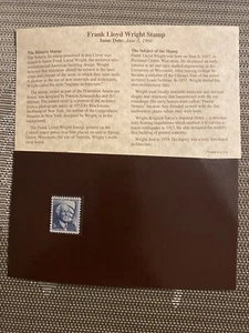 1966 FRANK LLOYD WRIGHT POSTAL COMMEMORATIVE SOCIETY FIRST DAY ISSUE STAMP NEW - Picture 1 of 5
