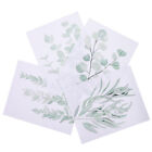 4 Pcs Green Leaf Paintings Wall Tropical Pictures Core Draw