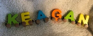 Keagan Personalisieren Name Magnet Holzbuchstaben Bunt - Bild 1 von 5