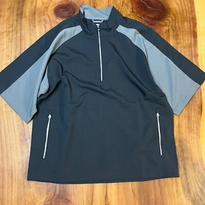 Camisa de golf FOOTJOY para hombre 1/4 cremallera rendimiento pulóver L negra manga corta C3-7 - Imagen 1 de 5