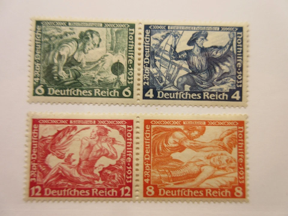 GERMANY Zusammendrucke, Michel: W47, W55, MH, Lot24, Cat €38 - Image 1 of 1