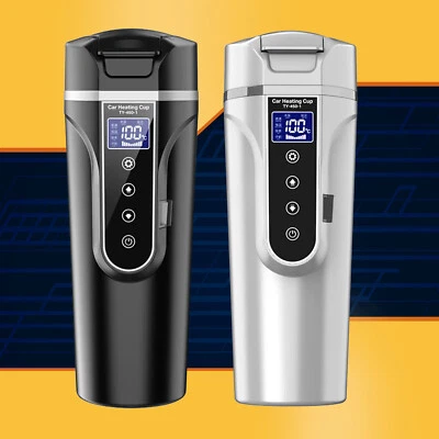 MARKENLOS 24/12V 500ml Smart Temperature Control Travel Coffee Mug Electric heated Car Cup