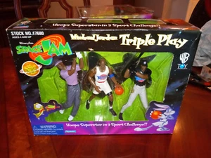 1996 Playmates Space Jam Michael Jordan Triple Play Action Figures - New - Picture 1 of 6