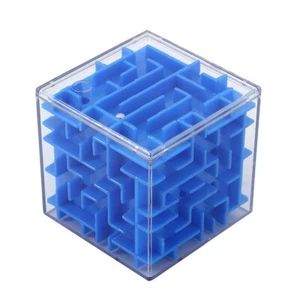 3D Blue Maze Magic Cube Puzzle Cubo Labirinto Rotolo Teaser Puzzle Giocattolo 2"1/4 Pollici - Foto 1 di 6