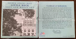 2007 LITTLE ROCK Desegregation Silver Dollar Coin & Medal Set OGP Sealed UNOPEN - Picture 1 of 3