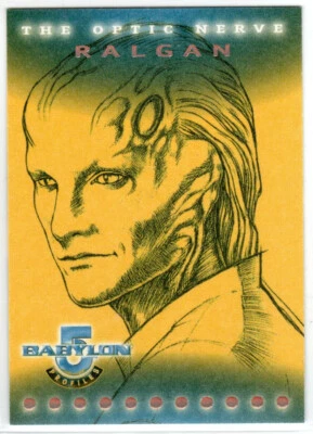 BABYLON 5 1999 SKYBOX PROFILES ON2 THE OPTIC NERVE INSERT CARD Ralgan - Image 1 of 2