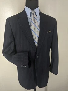 Brooks Brothers Vintage Italy Wool & Cashmere Suit 2 Btn Pleated Pants 43 Reg - Picture 1 of 12