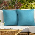 Pack Of 2 Outdoor Throw Pillow Covers,decorative Solid Line Waterproof Pillow...