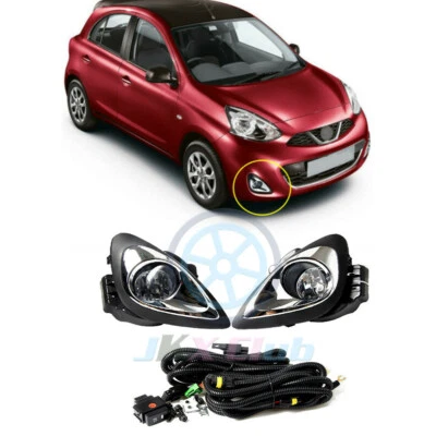 Juego de interruptores de arnés de luces antiniebla biseles de parachoques para Nissan March/Micra 2013-2018 Foto 1 de 4