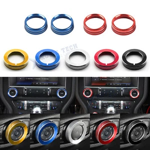 Radio Volume Tune Headlight Switch Button Knob Cover for Ford Mustang 2015-2023 - Foto 1 di 23