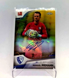 Soccer 2023 "MANUEL RIEMANN" Refractor Auto 50/50 Topps Chrome Bundesliga - Picture 1 of 2
