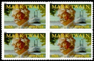 US Scott # 4545 Block Of 4 Stamps MNH, Mark Twain - Picture 1 of 1