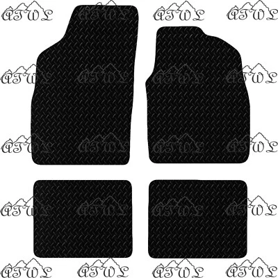 FITS FIAT PANDA 2003 TO 2012 TAILORED BLACK RUBBER CAR FLOOR MATS SET (4 PCS) - Image 1 of 4