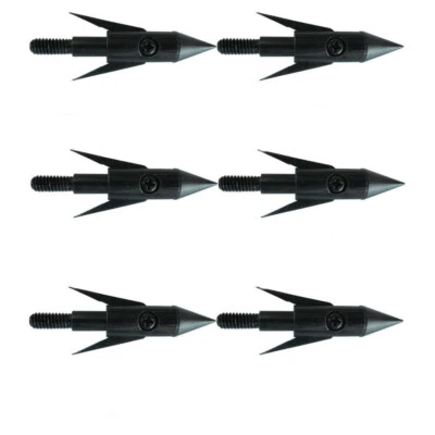 6pcs Fishing Broadheads Arrow Head Bow Archery Hunting Tips 150 Grain LongBow - Image 1 of 4