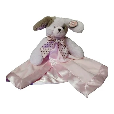 Bearington Baby Collection Lovey Security Blanket Pink Puppy Dog Satin With Tags Foto 1 de 4