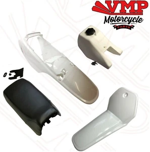 Yamaha PW80 PY80 Body Kit Plastic Front Rear Mud Fender Seat Fuel Tank Kit White - Picture 1 of 5