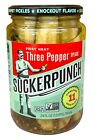 Suckerpunch Fiery Heat Three Pepper Spears Pickles 24 oz