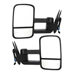 Pair Power Heated Tow Mirrors For 2003-2006 Chevy Silverado 1500 2500 3500 Black - Foto 1 di 4