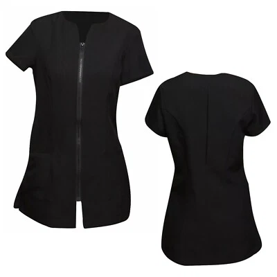 Beauty Tunic Hairdressing Spa Massage Therapist Health Work Nail Salon Uniform - Image 1 of 4