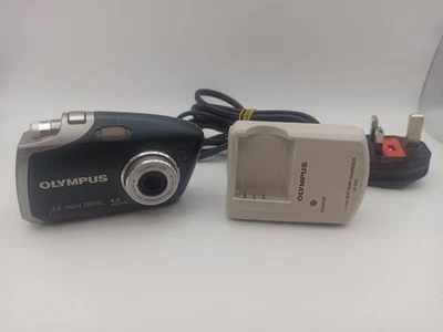 Olympus Digital Camera Mju Mini 4.0MP Black Digital Compact Camera Fully Works  - Image 1 of 4