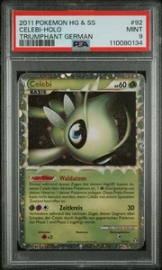 Celebi (Prime) 92/102 Triumphant Holo PSA 9 Mint Pokemon Karte Deutsch - Bild 1 von 2