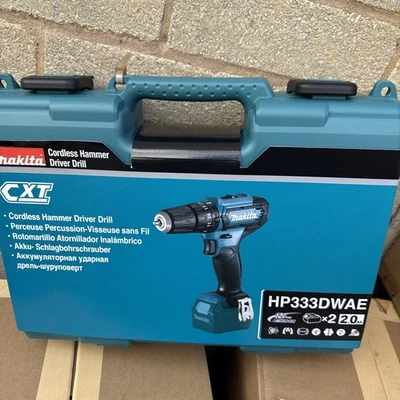 Makita Combi Drill Cordless 12V 2x2.0Ah Li-Ion HP333DWAE Soft Grip Compact - Image 1 of 3