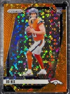 2024 Panini Prizm Bo Nix Orange Disco Color Match - Picture 1 of 2