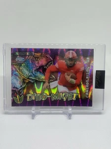 Cameron Rising 2023 Wild Card Football AD-CR Dino-Might Purple Wave 1/1 - Picture 1 of 2