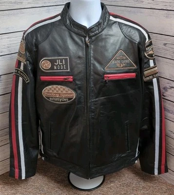 Aviatrix Vintage Style Real Leather Motorcycle Biker Jacket 2XL - Image 1 of 4