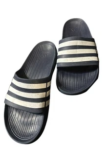 Adidas Duramo Slide Azul Blanco Hombre Unisex Sandalias Zapatillas - Imagen 1 de 3