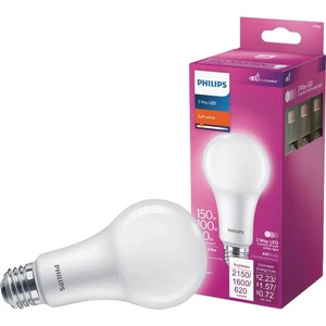 Philips 50/100/150W Equivalent Soft White A21 Medium 3-Way LED Light Bulb 571521 - Picture 1 of 4