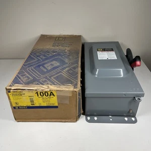 NEW Square D HU363AWK Heavy Duty Safety Switch 100A 600VAC 600VDC Enclosure - Picture 1 of 16