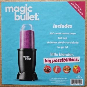 Manufacture refurbished..Magic Bullet 250W Blender Set - Black - Picture 1 of 2