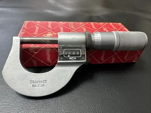 Vintage L.S. Starrett No. 216 Micrómetros Métricos 0-28 mm con Caja - Imagen 1 de 4