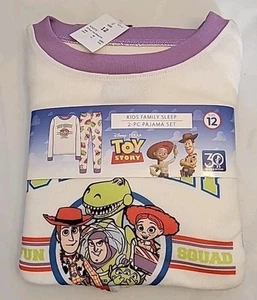 Disney Toy Story 2-Pc Pajama Set Kids Size 12 White/Muticolor - Picture 1 of 3