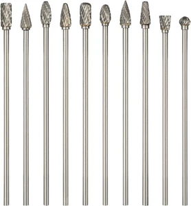 10PCS Long Carbide Burr Set 1/8" Shank Total L 4" Compatible with Dremel Die Gri - Picture 1 of 8