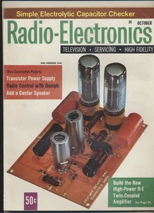 Radio-Electronics Magazine Vol 31 #10 Oct 1960 Electrolyric Capacitor Checker TV - Picture 1 of 3