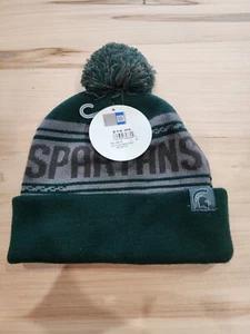 Adult Mens Women MICHIGAN STATE SPARTANS Beanie Knit Winter Hat Stocking Cap NWT - Picture 1 of 2