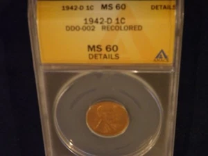 1942-D   1C       DDO                 ANACS   MS 60 - Picture 1 of 2