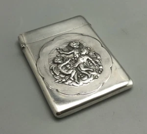 Antico astuccio porta carte in argento Mappin & Webb Londra 1903 85g AAZX - Foto 1 di 3