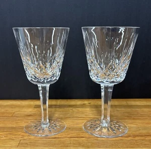 Vtg. Waterford Crystal Lismore Claret Red Wine Glasses Mint Set of 2 Pair - Picture 1 of 7