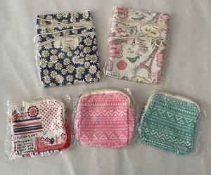 Konvolut 5 Stück x Damen Kosmetik Make-up Waschtasche Kulturbeutel Baumwolle Reisetasche - Bild 1 von 7