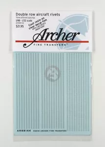 Remaches de avión Archer 1/32 de doble fila (,34 mm de diámetro con 3 espaciamientos) AR88144 - Imagen 1 de 1
