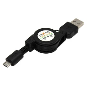 Retractable Micro USB A to USB 2.0 B Male Cable Sync Data Charger for Android 64 - Photo 1 sur 9