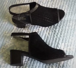 Wittner Women's shoes. Avrille Black Suede Leather. Size EU38 / AU7. Brand New - Picture 1 of 5