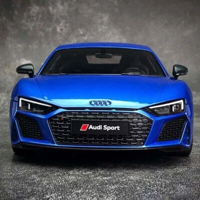1/18 Scale Audi R8 Coupe 2021 open close diecast car model Metallic Blue Toys - Image 1 of 4