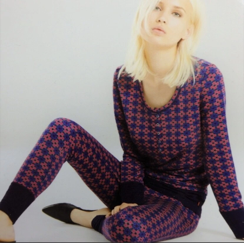 Conjunto de pijama para mujer Josie Natori Henley Fireside manga larga pequeño MED XL nuevo Foto 1 de 4