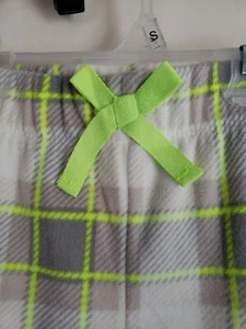 Old Navy Girls Gray/Neon Green Plaid Fleece sleep Pajama Pants Sz S (6-7) NWT - Picture 1 of 12